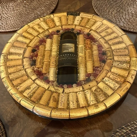 Wine Cork Lazy Susan - Picture 1 of 2